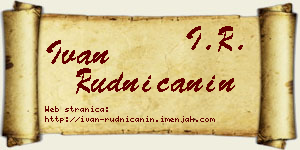 Ivan Rudničanin vizit kartica